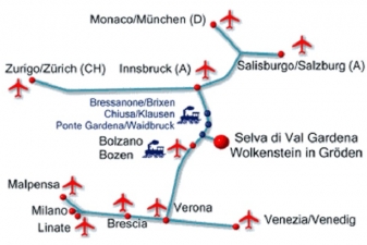 Схема расположения аэропортов