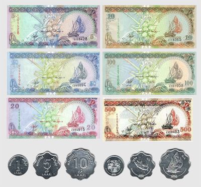 Монеты и банкноты Мальдив