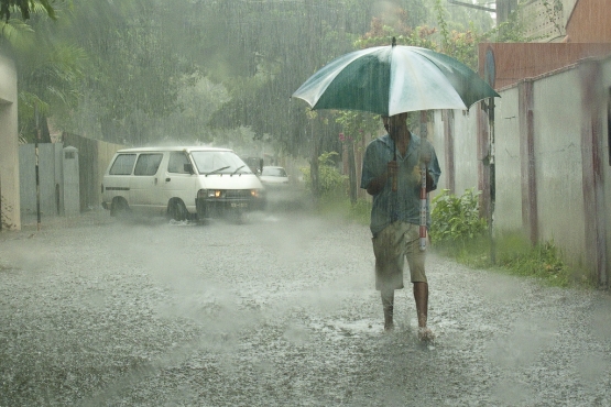 Сезон дождей приходит в Коломбо в мае