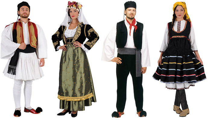 Традиционная одежда разных регионов Греции