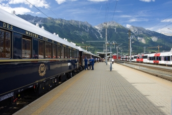 Поезд на станции Инсбрука
