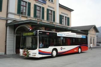 Автобус Вена-Баден в Бадене