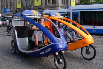 Велотакси в Амстердаме
