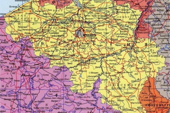 русская карта Бельгии