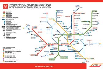 Схема метро в Милане