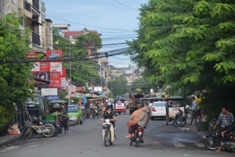 Улицы города в Камбодже