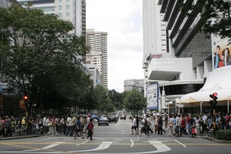 Уличный переход в Сингапуре