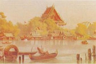 Бангкок фото – Старинная гравюра с видом Бангкока